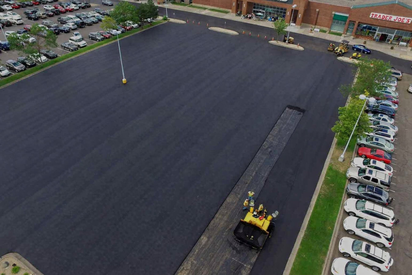 Concrete parking lot building