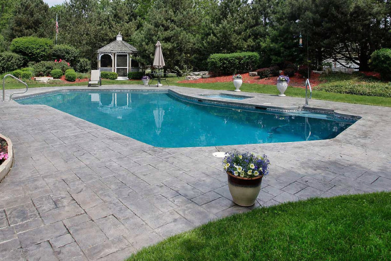 Concrete pool decks